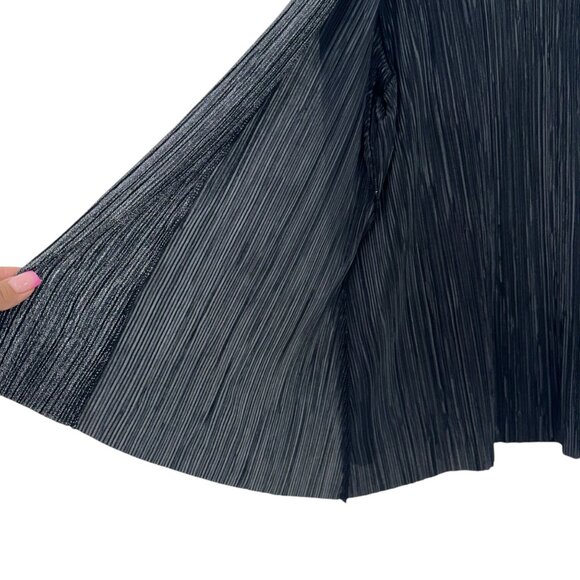 Chicos Easywear Women Silver Metallic Open-Front Cardigan Size 3 Stretch fabric - Picture 9 of 16